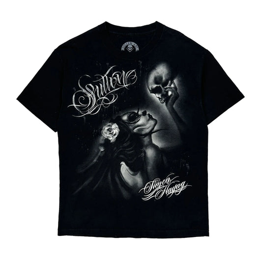Made In USA Sullen Art Graphic T-Shirt - Large Black Cotton
