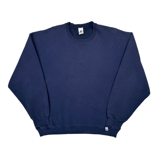 Russell Athletic Sweatshirt - XL Navy Cotton