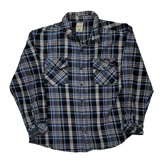 Dickies Checked Flannel Shirt - 2XL Black Cotton