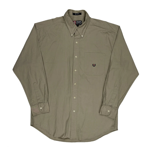 Chaps Ralph Lauren Shirt - Large Khaki Cotton