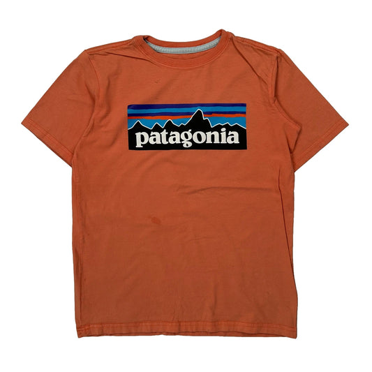 Age 10 Patagonia Graphic T-Shirt - Medium Orange Cotton