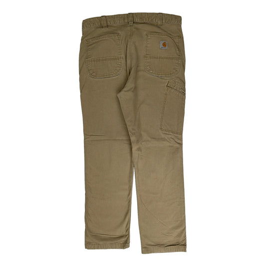 Carhartt Carpenter Trousers - 34W 30L Khaki Cotton
