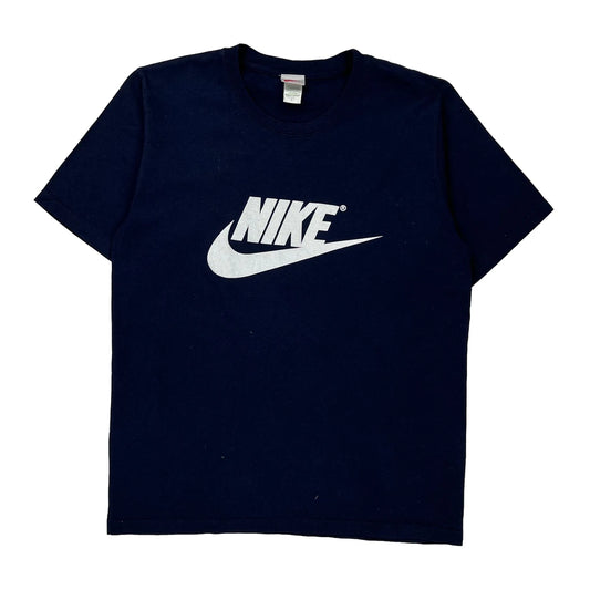 Nike T-Shirt - Large Navy Cotton
