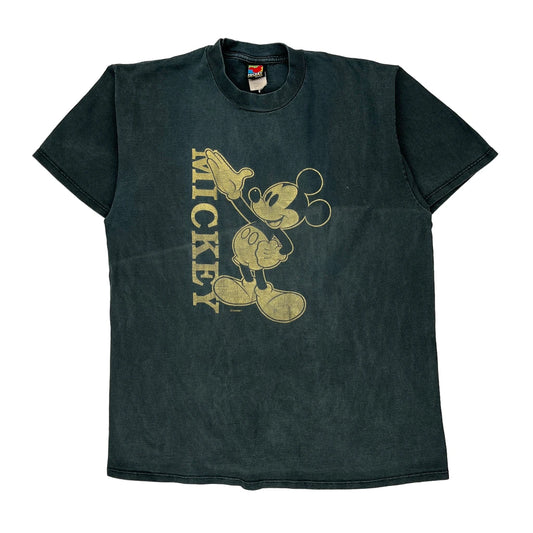 Made In USa Mickey Unlimited Cartoon T-Shirt - XL Black Cotton