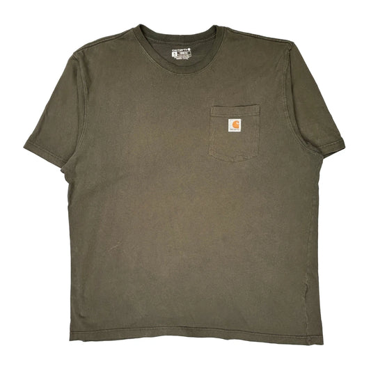 Carhartt T-Shirt - XL Khaki Cotton