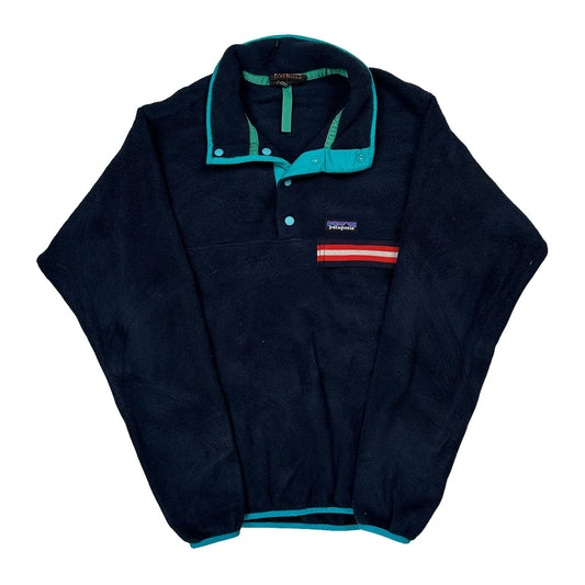 Synchilla Patagonia Snap T Fleece - Large Navy Polyester