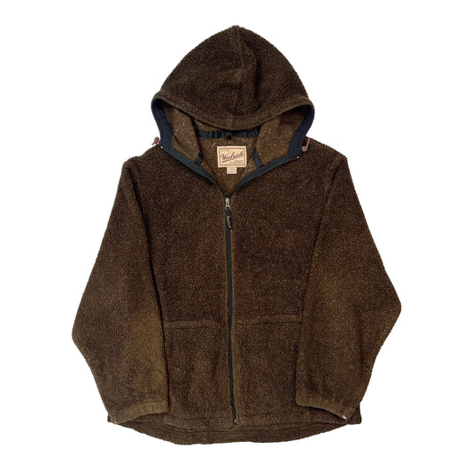 Vintage Woolrich Fleece Jacket - Large Brown Polyester