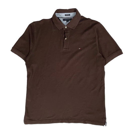 Tommy Hilfiger Polo Shirt - XL Brown Cotton