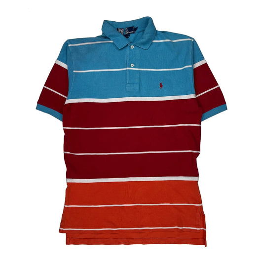Vintage Polo By Ralph Lauren Striped Polo Shirt - Medium Multicoloured Cotton
