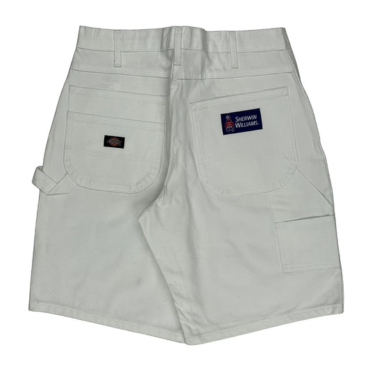 Vintage Dickies Carpenter Shorts - 31W 10L White Cotton