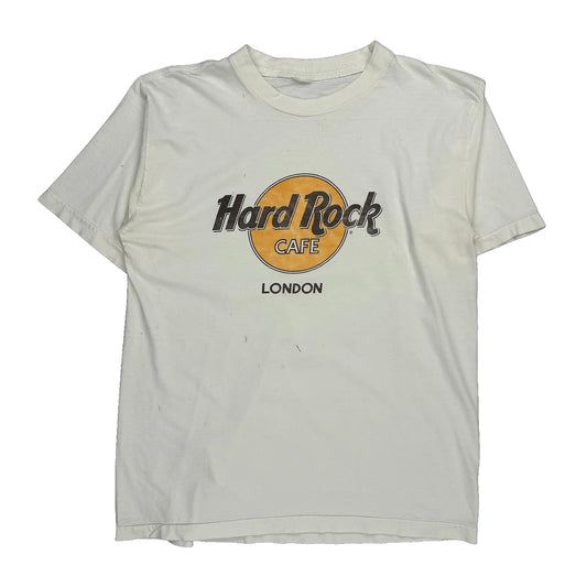 Hard Rock Cafe Single Stitch T-Shirt - XL White Cotton