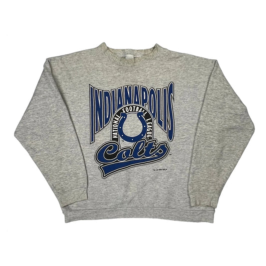 Indianapolis Colts Logo 7 Nfl Sweatshirt - Large Grey Cotton Blend