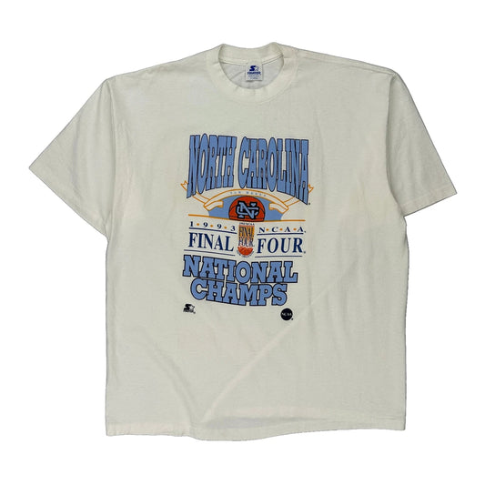 North Carolina Starter Single Stitch T-Shirt - XL White Cotton