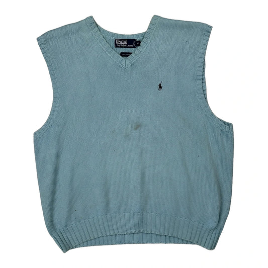 Polo By Ralph Lauren Sweater Vest - XL Blue Cotton