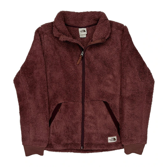 The North Face Fleece - Large Burgundy Polyester