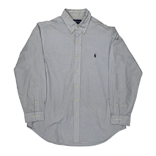 Ralph Lauren Checked Shirt - Large White Cotton