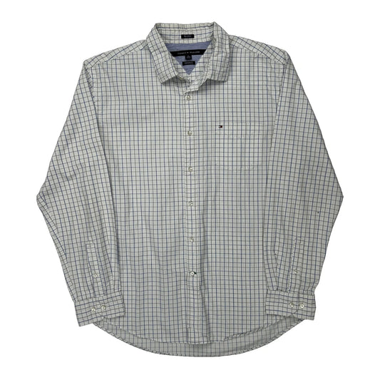 Tommy Hilfiger Checked Shirt - XL Blue Cotton