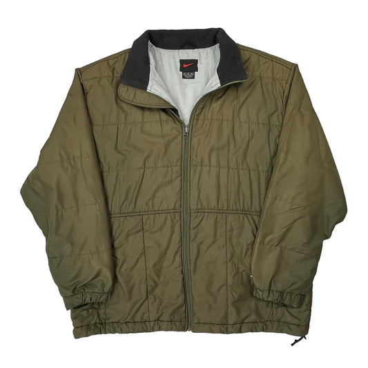 Vintage Nike Jacket - Large Green Polyester
