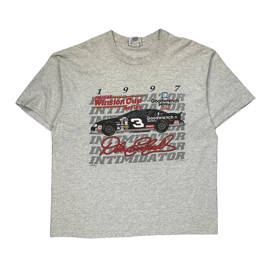 Made In USA Winston Cup Series Chase Authentics Nascar T-Shirt - 2XL Grey Cotton