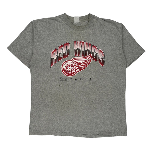 Detroit Red Wings Unbranded Single Stitch T-Shirt - 2XL Grey Cotton