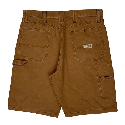 Wrangler Carpenter Shorts - 34W 10L Brown Cotton