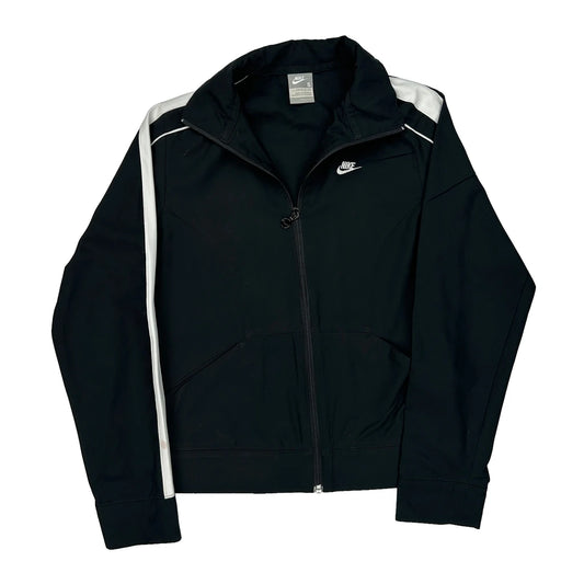 Nike Track Jacket - Small Black Polyester
