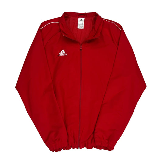 Adidas Track Jacket - Large Red Polyester