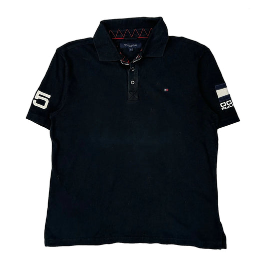 Tommy Hilfiger Polo Shirt - Medium Navy Cotton