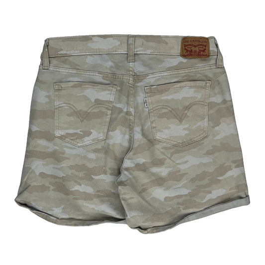 Levis Camo Denim Shorts - 31W UK 12 Beige Cotton