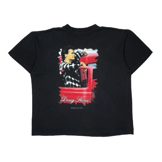 Doug Stone 1994 Tour Delta Single Stitch T-Shirt - 2XL Black Cotton