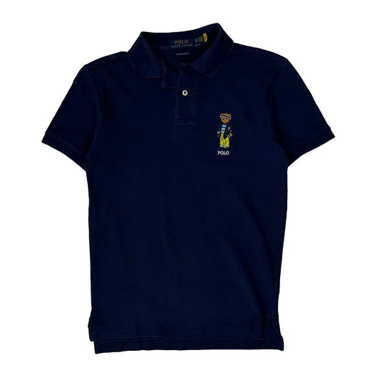Polo Bear Polo By Ralph Lauren Slim Fit Polo Shirt - XS Navy Cotton