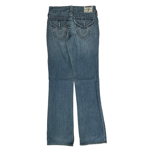 True Religion Boot Cut Jeans - 28W UK 6 Light Wash Denim