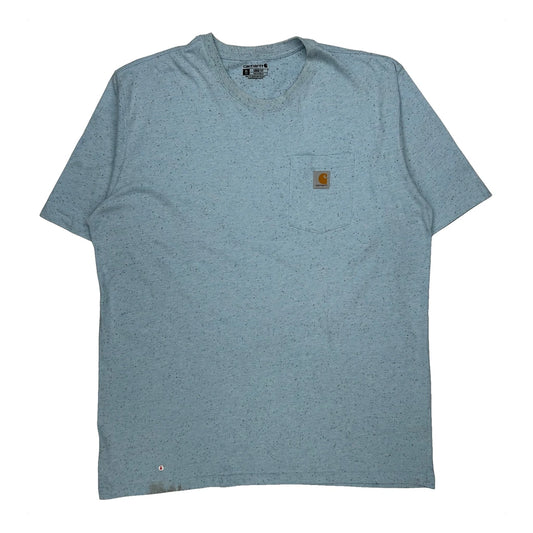 Vintage Carhartt Tall T-Shirt - XL Blue Cotton