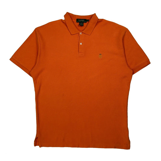 Ralph Lauren Polo Shirt - Large Orange Cotton