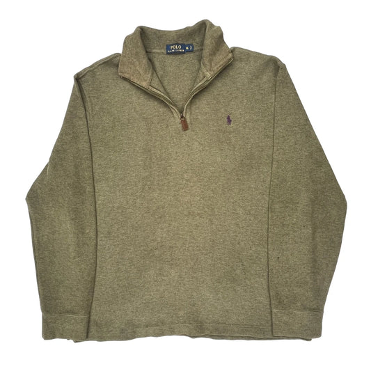 Polo By Ralph Lauren 1/4 Zip - XL Green Cotton