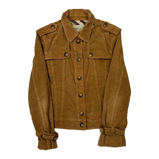 Burberry Military Style Cord Jacket - Small Brown Corduroy