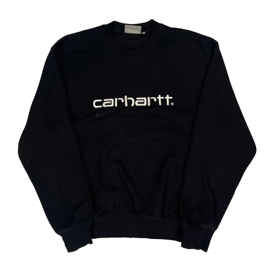 Carhartt Spellout Sweatshirt - Medium Black Cotton