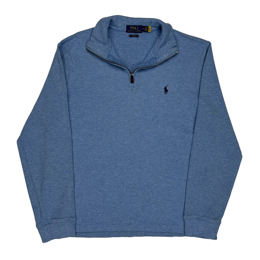 Polo By Ralph Lauren 1/4 Zip - Medium Blue Cotton