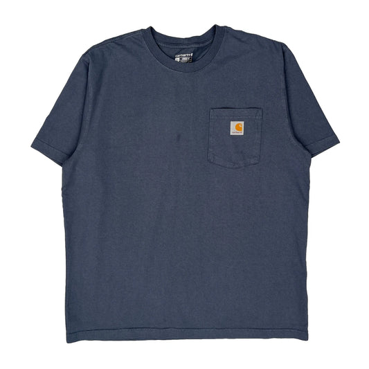 Carhartt T-Shirt - Large Blue Cotton