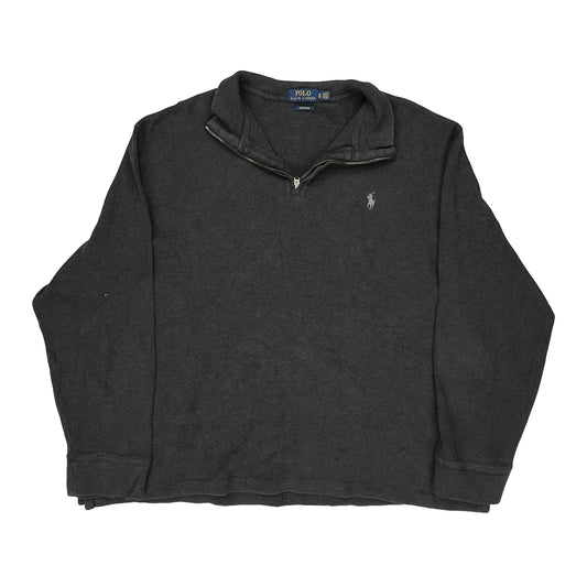 Polo By Ralph Lauren 1/4 Zip - XL Black Cotton