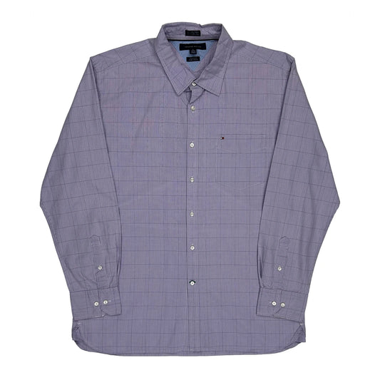 Tommy Hilfiger Checked Shirt - XL Purple Cotton
