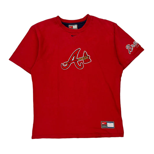 Atlanta Braves Nike Mlb T-Shirt - Medium Red Cotton