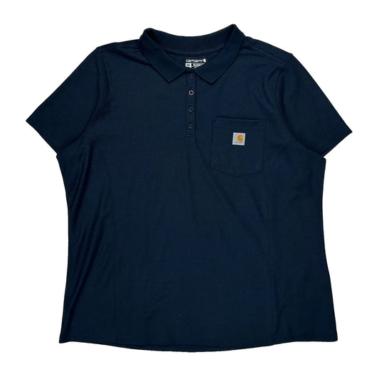 Vintage Carhartt Polo Shirt - 2XL Navy Cotton
