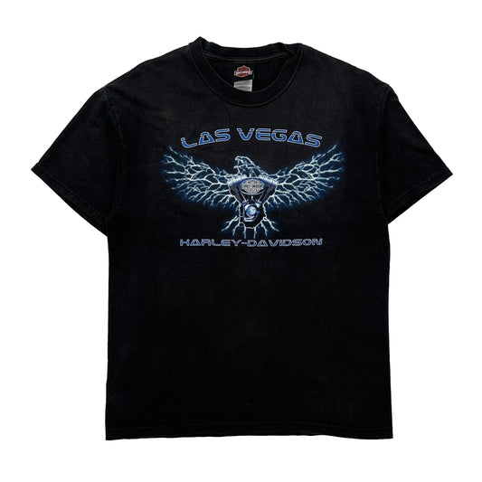 Las Vegas Harley Davidson Graphic T-Shirt - Large Black Cotton