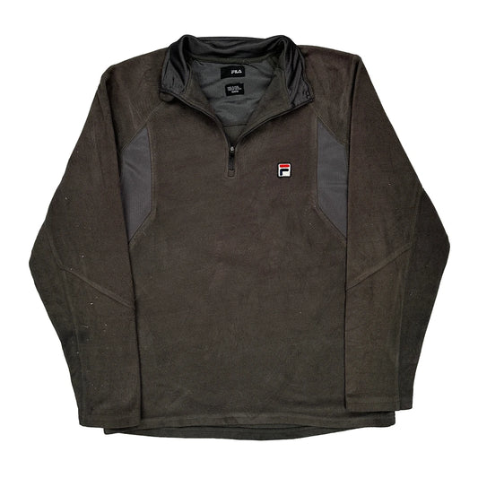 Fila Long Sleeve T-Shirt - Medium Black Polyester