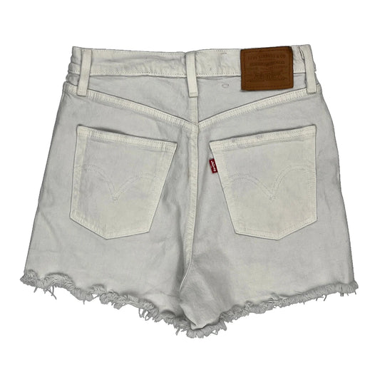 Levis Denim Shorts - 26W UK 6 White Cotton