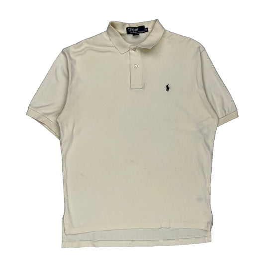 Polo By Ralph Lauren Polo Shirt - Medium Cream Cotton