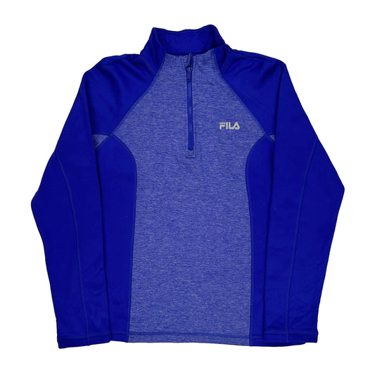 Fila 1/4 Zip - Large Blue Polyester