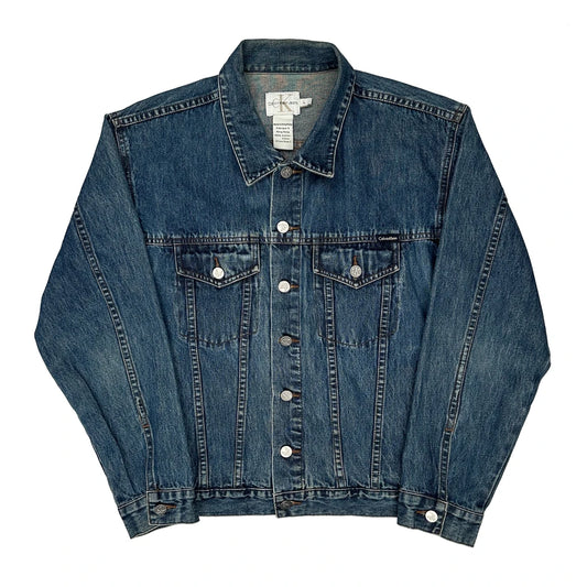 Calvin Klein Jeans Denim Jacket - Large Blue Cotton