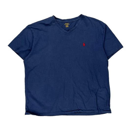 Polo By Ralph Lauren V-Neck T-Shirt - XL Blue Cotton